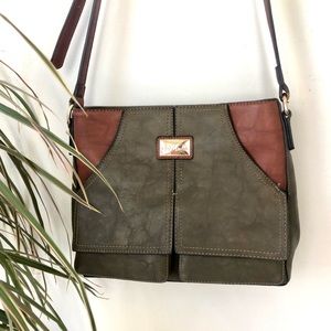 🌿 Simply Noelle Leather Green/Brown Purse